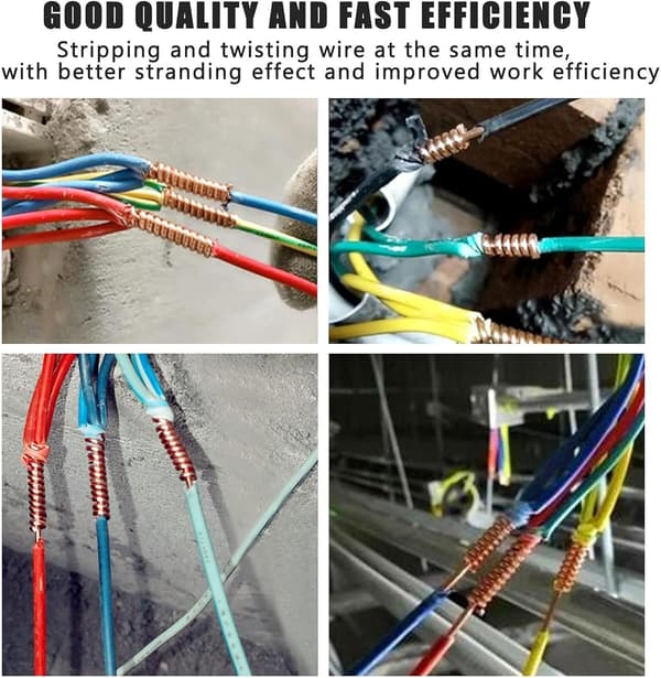 Set med 3 universella trådvrängningsverktyg 3-vägs 5-vägs för elektrisk borr
