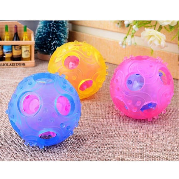 Tricky Treat Ball Interaktiv Foderuddelende Hundelegetøj Godboldsbold Giftfri Gummibold (Tilfældig Farve)