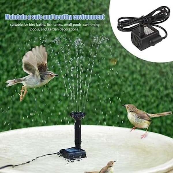 Solcellsdriven vattenpump DC 12V mini solfontänpump ersättningspump 1,5 m kabel tyst mikrosänkbar vattenpump för flytande trädgårdar