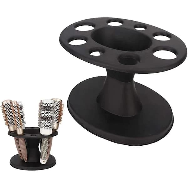 Storage Rack for Combs, Round Hair Tool Holder, Salon Brush, Scissors, Flat Iron, Curling Iron, Accessory Holder for Combs A