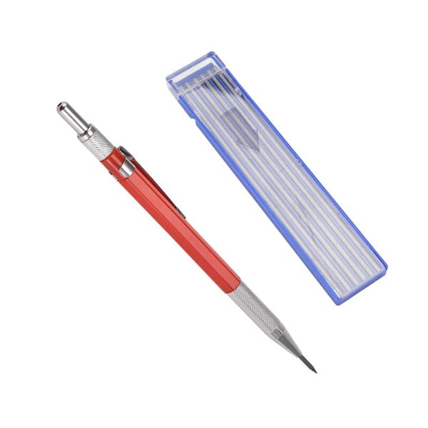 Welding Pen with 12 Silver Refills, Metallic Markers for Mechanical Welding, Fabrication, Red