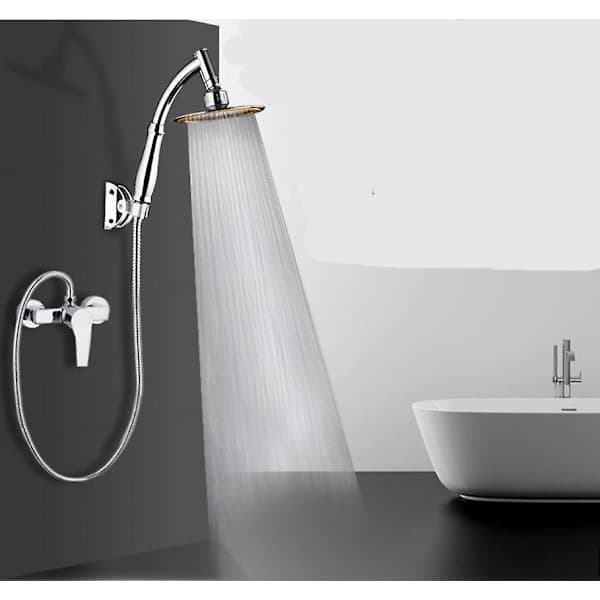 Dusjhode med slange - XXL hånddusj - 5 spraymoduser - 150 mm diameter med 1,6 m dusjslange i rustfritt stål - for badekar og dusj