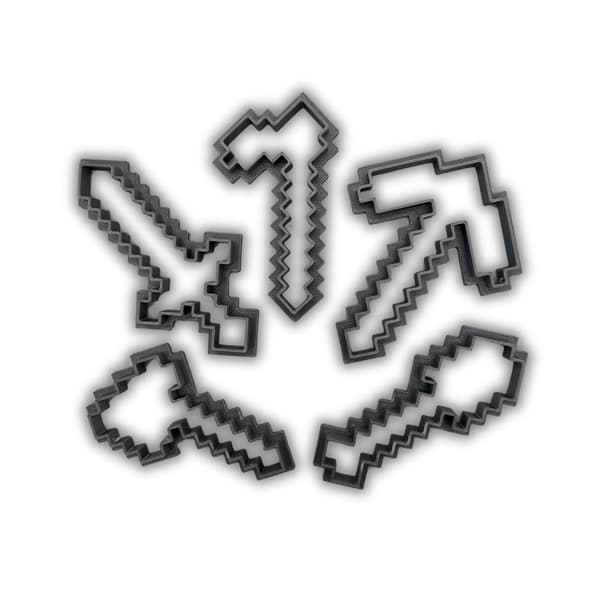 MineCraft værktøj småkageudstikker Sølv M Silver m