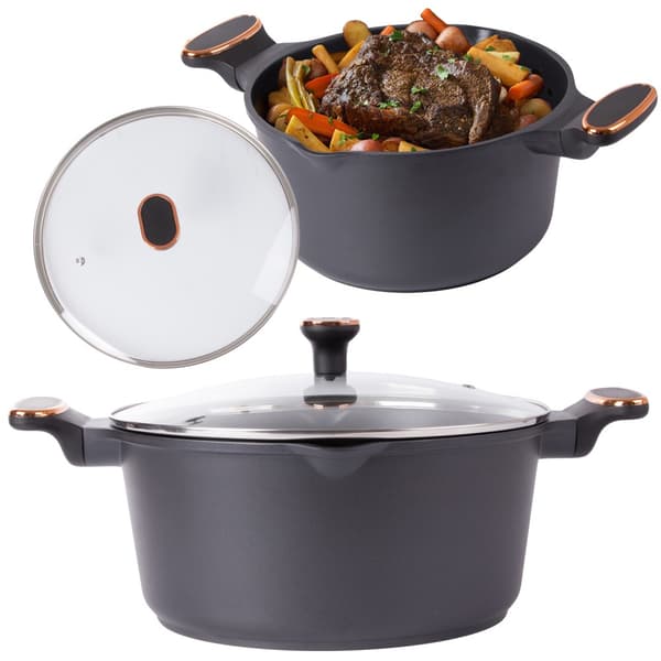 7L Saucepan with Lid - Non-stick Coating - Induction Hob 2900