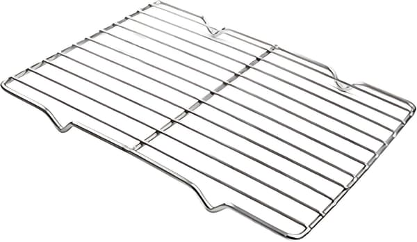 Kraftigt ovngitter i rustfrit stål - 13,5 x 22,2 cm bage- og kølegitter med 4 fødder, perfekt til luftstrøm, bageplader og stegning