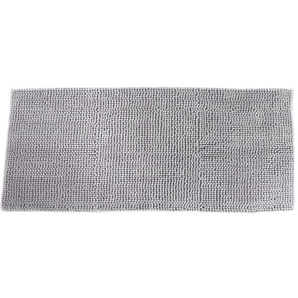 50x120cm Mjuka halkfria silvergrå golvmattor för kök sovrum badrum