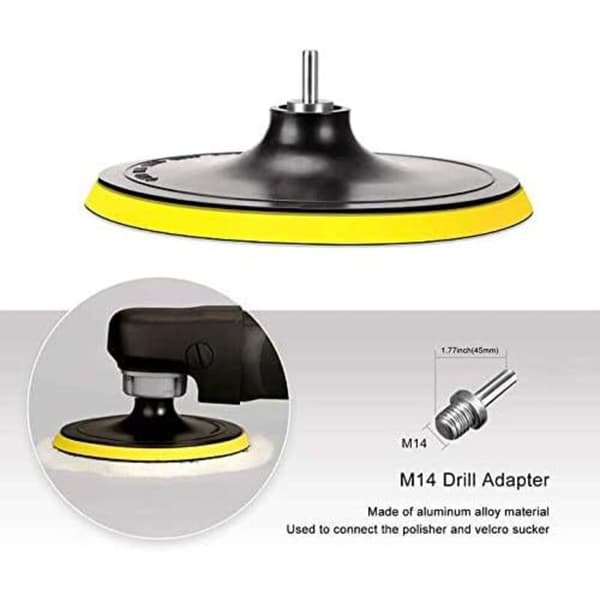 AIMOONSA 5 delar 180 mm Ullpoleringssvamp M14 TPI för Polermaskin