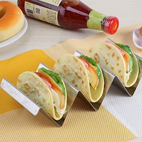 Tacohållare, 2-pack Korvställ, Rostfritt Stål Lönn, Diskmaskinssäker för Tacos