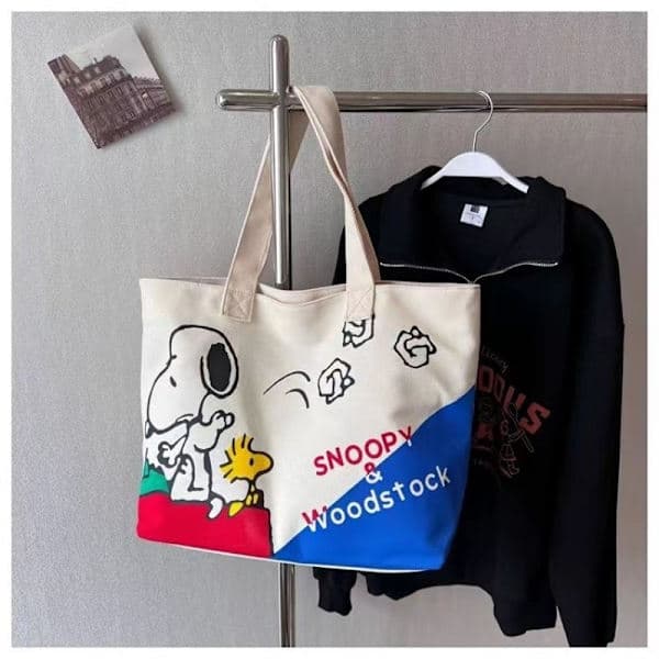 Miniso Disney Snoopy Kawaii Canvasväska Axelväska Handväska Snoopy-B