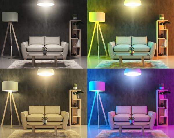 FOREVER LED Smart RGB E27 Wifi Pære 10W/60W, 806lm multifärg multicolor