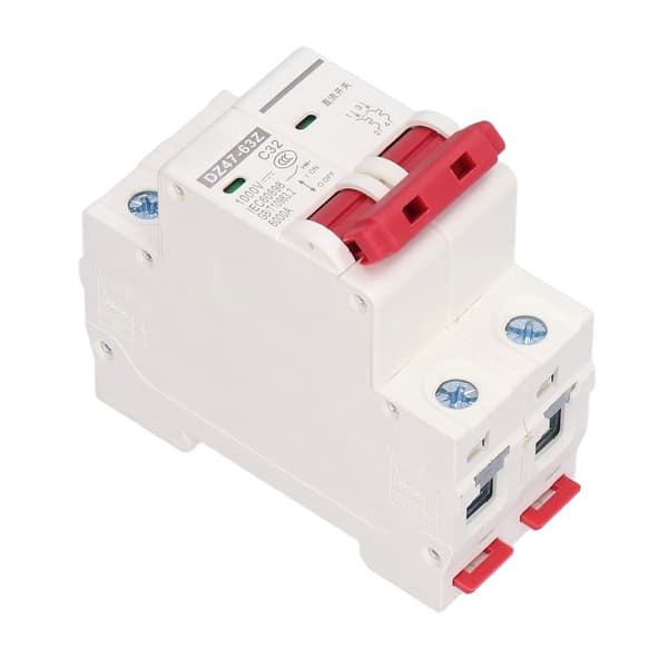 DC miniatyrbryter 2P solcelleanlegg isolator DIN-skinne montering 1000V 32A DZ47‑63Z C32