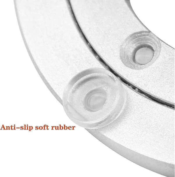 Kraftig rund, glatt spisebordssvingplate i aluminiumslegering - 12