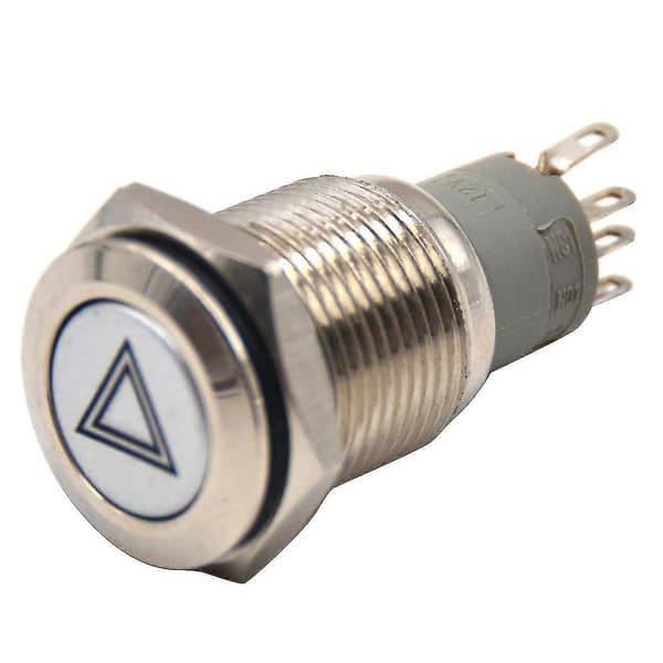 New 16mm Car Emergency Warning Flasher Switch Push Button [DB]