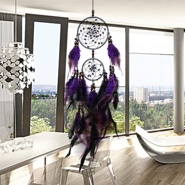 Natural Feather Dream Catcher Car Decoration Pendant Wedding Dream Catcher Wall 63 cm