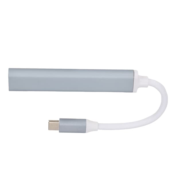 USB C-hub 4 i 1 højhastigheds let bærbar USB-dockingstation til tastaturprinter mobiltelefon tablet grå