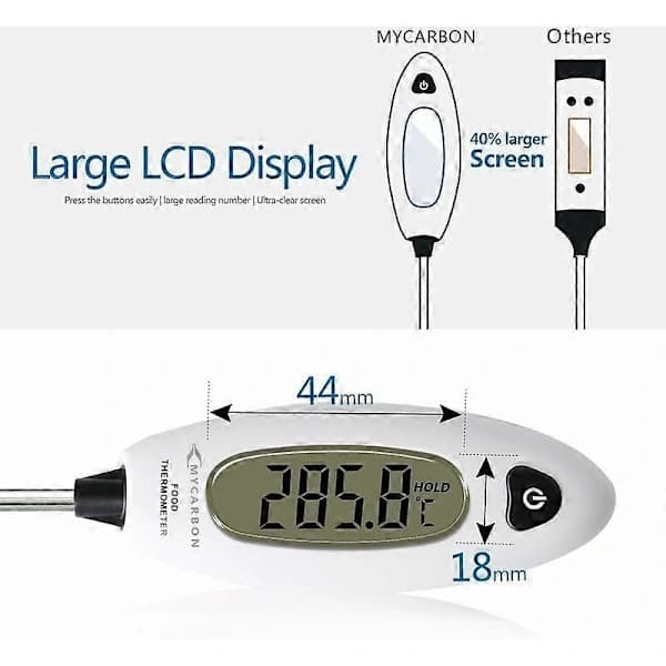 Digitalt mattermometer, umiddelbar avlesning, allsidig bruk
