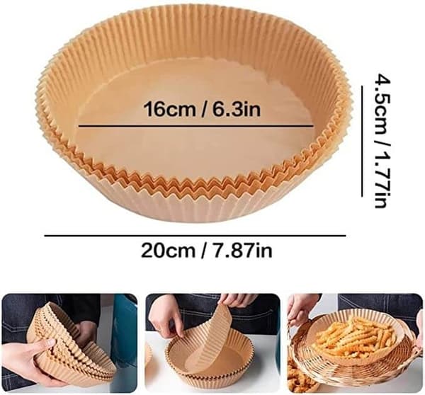 Bagepapir til Airfryer - Non-stick - 50-pak 140