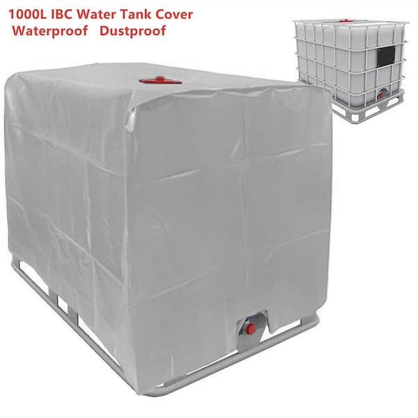 210D Utendørs vanntankdeksel for 1000L IBC vanntanktilbehør (120*100*116cm, svart)