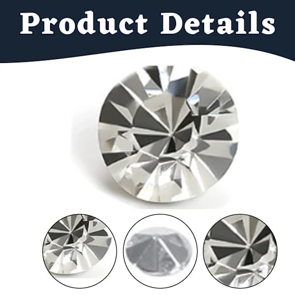 100-pack Diamonds Silver Table Decorations Party Christening Wedding Silver and Metal 1cm