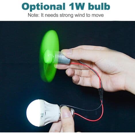 Vindkraftgenerator 90 mm Vindmøllesæt 0,01-24V 1W DIY