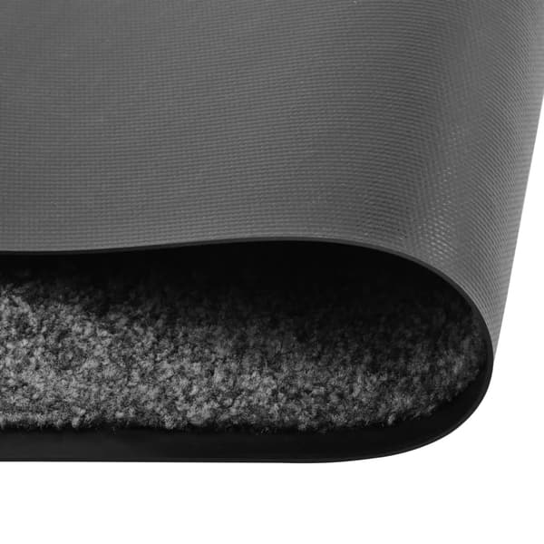 vidaXL Dørmåtte vaskbar antracit 60x90 cm Antracit silver
