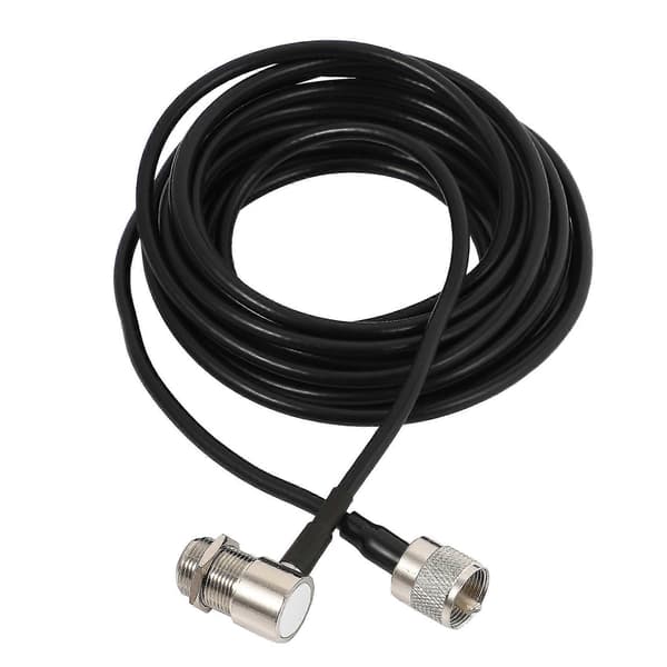 16ft Rg58 Pl259 Uhf til So239-stik til bilradio mobil antennebeslagskabel