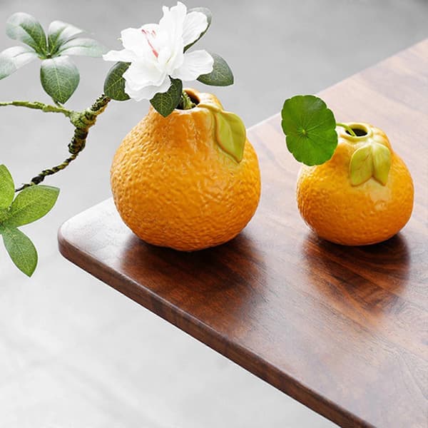 Fruit-shaped ceramic vase for plants and flowers, wedding table and home decor