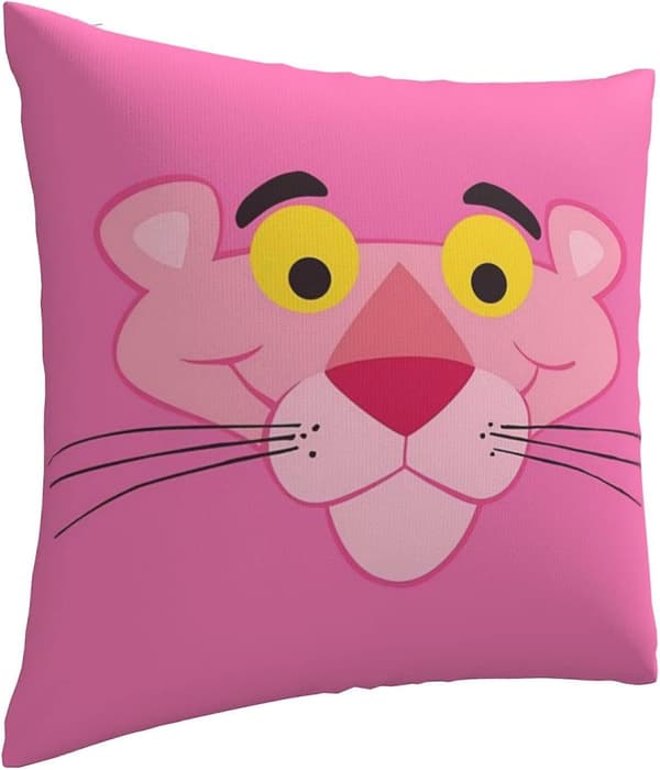 Rosa Pantern mjukt kuddfodral 45 x 45 cm kvadratiskt polyester bomull soffa sovrum
