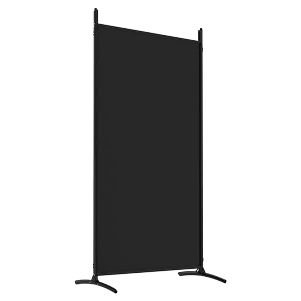 vidaXL Room Divider 4-Panel Black 346x180 cm Fabric Svart 4620