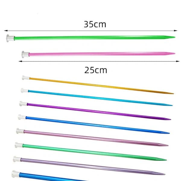 10 ST Metallstickor Virknålar 35CM 35 cm
