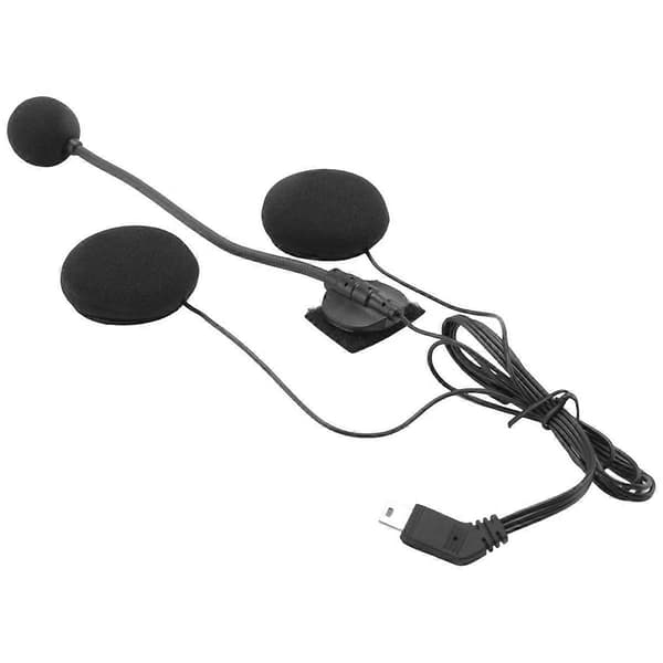 Motorcykelhjelm Bluetooth Headset Mikrofon Højttaler Headset Tilbehør til Halvhjelm black
