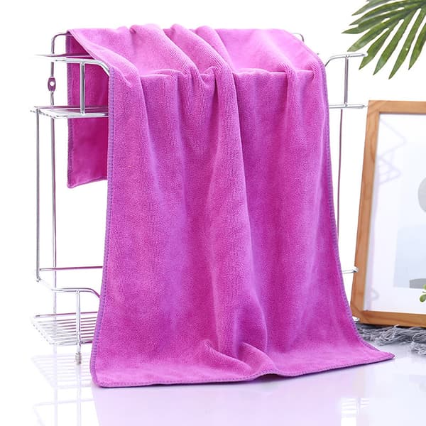 Professionelt mikrofiberhåndklæde til hurtig tørring i salon - 2-pak lys lilla light purple