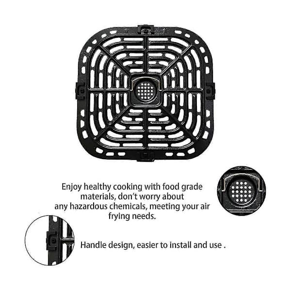 Grillplate for Instant Vortex Plus 6QT Air Fryers, Upgraded Square Grill Pan