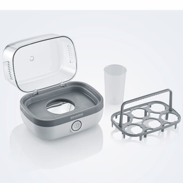 Äggkokare 6 ägg vit LED & ljud vit EK3164 Grå, Vit 420