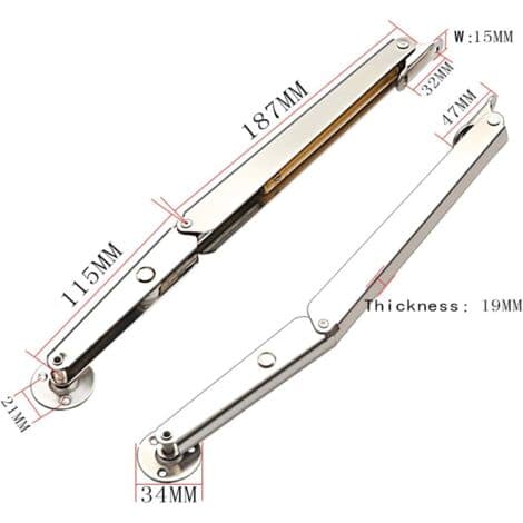 2-pack Pneumatiska Locklyftare 200N/44lb Gasfjäder Stöd Mjukstängning
