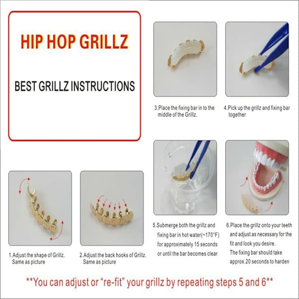 Hip Hop Grillz -hampaat 2-MUSTA