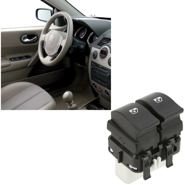 Window Lifter Switch 8200315042 Replacement Main Driver Side for Scenic II JM0/1 MPV 2003-2014