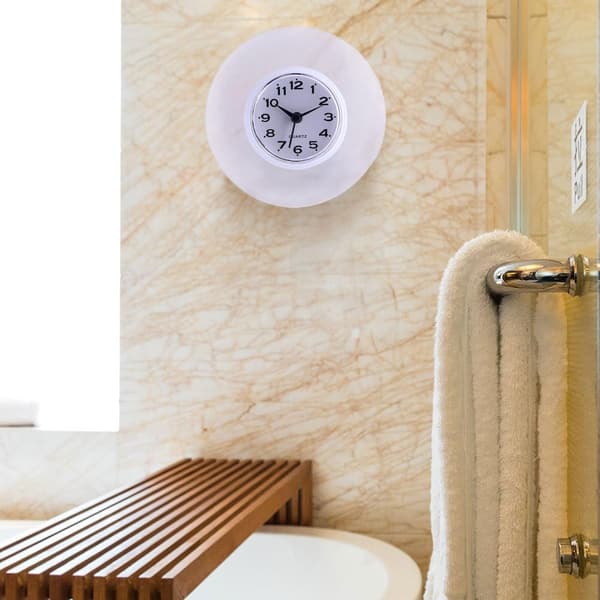 Badrumsklocka med sugproppar - Väggklocka för duschupphängning