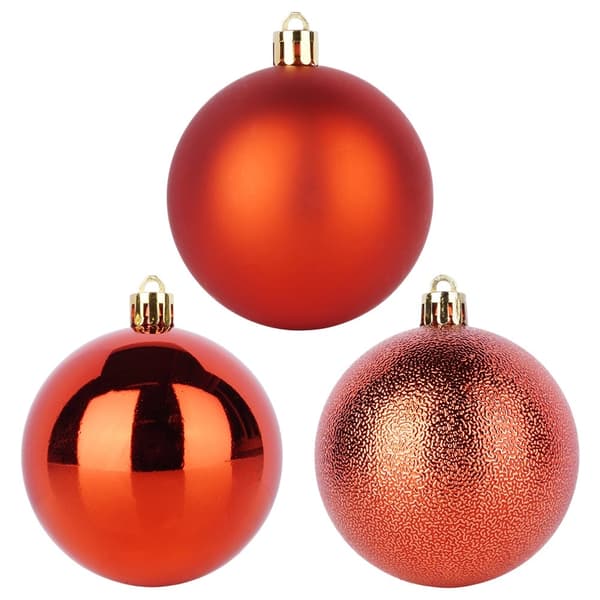 Okrossbara röda julgranskulor, 7 cm, 6-pack