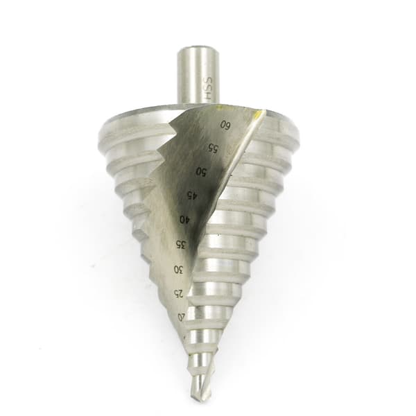 1 PC HSS Step Drill 6-60 mm Spiral Conical Groove Countersink 12 Steps