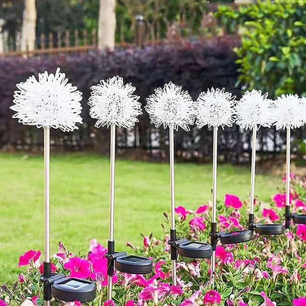 Solar LED Garden Lamp with Dandelion on Spike 325