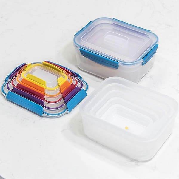 5 Pcs Refrigerator Storage Box Seal Organizer Drawer Food Storage Container Fresh-keeping Lunch