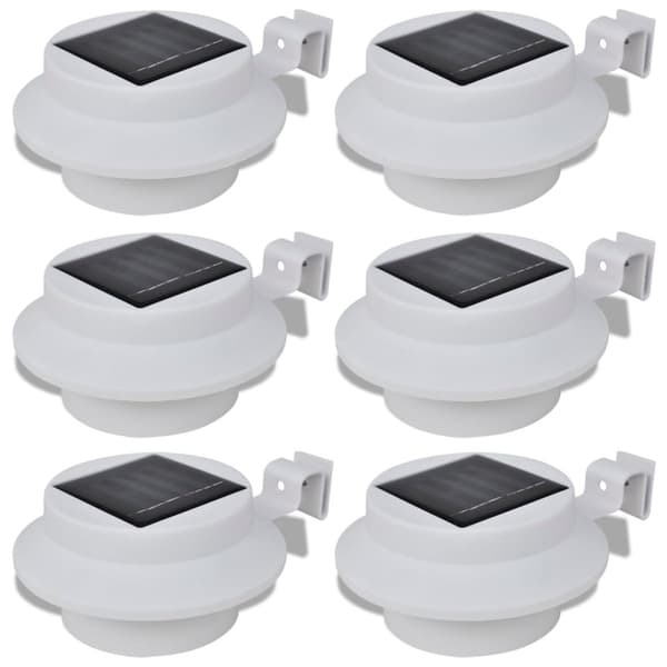 vidaXL Utendørsbelysning LED Hvit 6-pakning Solcelle Vit white
