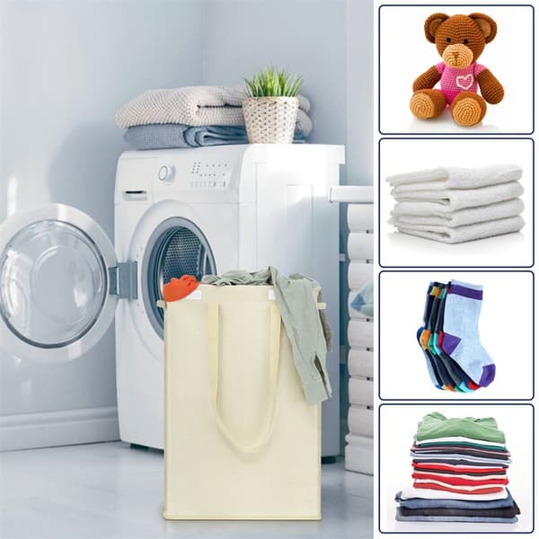 Foldable Laundry Basket Foldable Hamper Bin with Lid Laundry Storage Baskets Grey Laundry Hamper