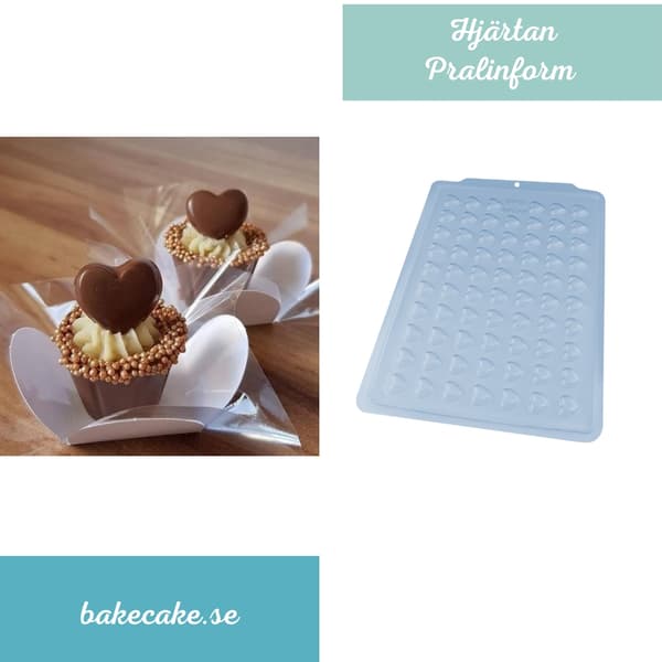 Pralinform Hjerter Sjokoladeform - BWB 3587 - SP 242 Transparent transparent