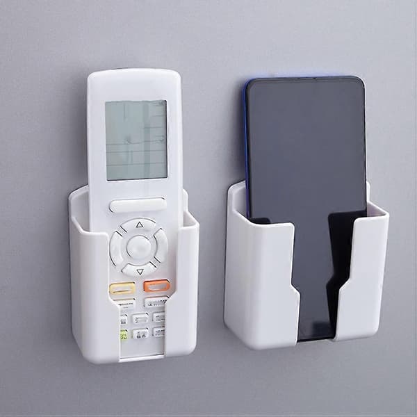 Phone Control Wall Organizer Remote Control Wall Mount Mobile Wall Holder Media Remote Control Wall HolderCJY White White 10x9cm White 10x9cm