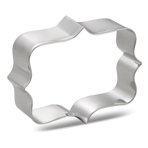 Utstickare Ram Metall utseende silver