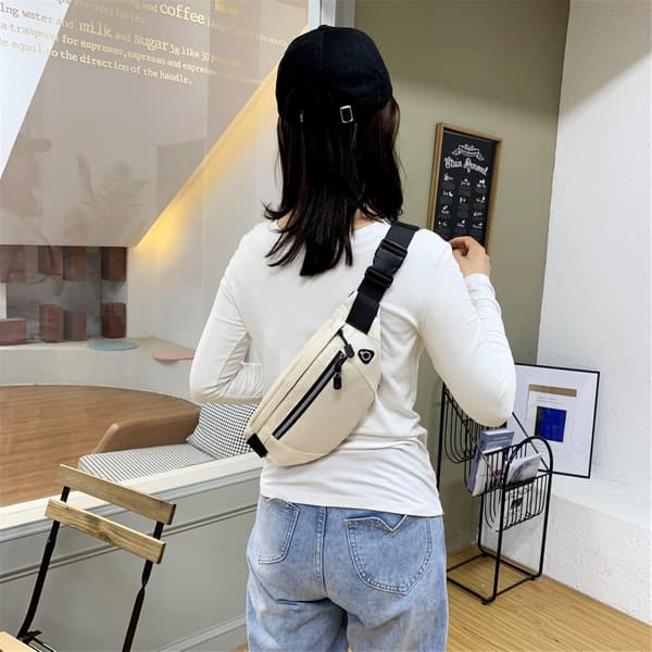Fanny Pack Taljetaske til Mænd & Kvinder Justerbart Bælte Hofte Bum Bag F