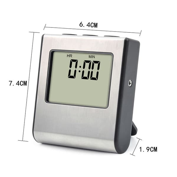 Digital kötttermometer med stor LCD-skärm för rökugn, ugn, matlagning, godis, grilltermometer med timer och temperatursond
