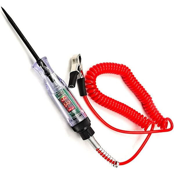 Kraftig 3-70V Automotive Test Light, Digital LED Relæ Tester med 110\" Teleskopisk Fjederkabel